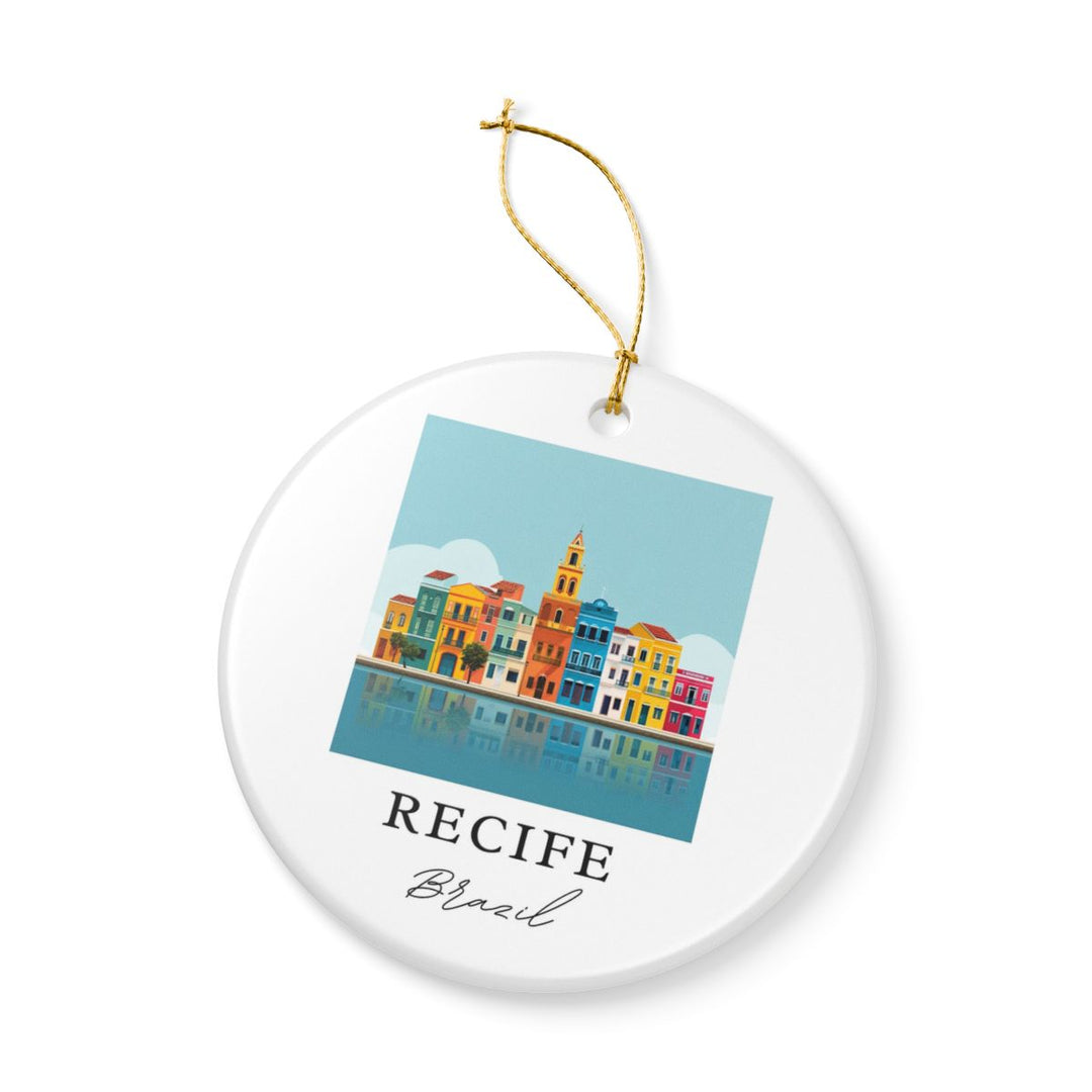 Recife Brazil Ornament: Unique Recife Brazil Souvenir, Recife Brazil Xmas Decor, and Authentic Recife Brazil Gift