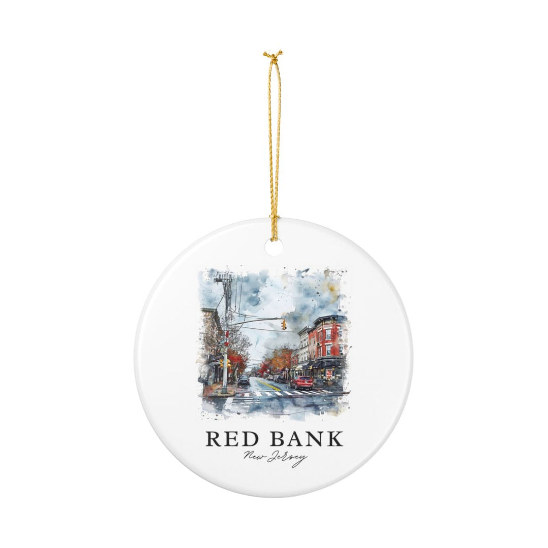 Red Bank New Jersey Ornament: Unique Red Bank Souvenir, Red Bank New Jersey Xmas Decor, and Authentic Red Bank Gift