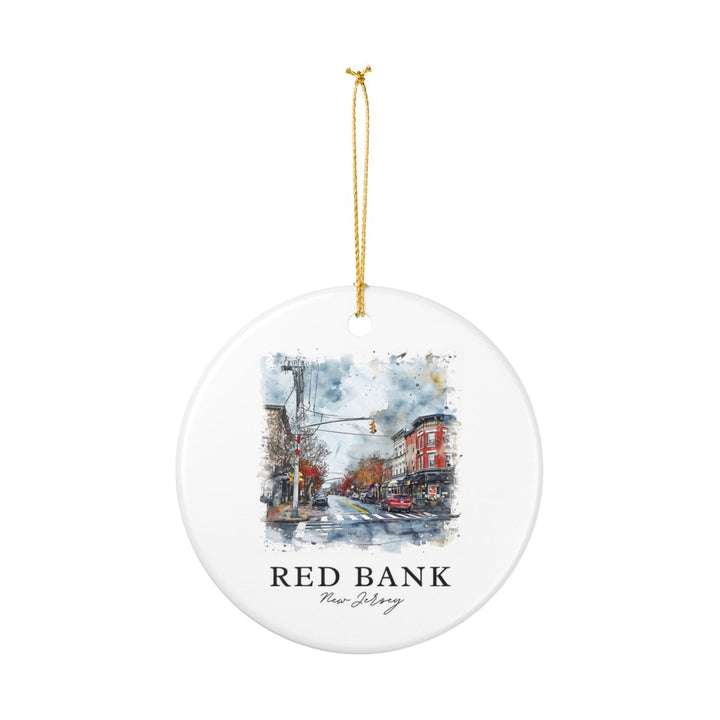 Red Bank New Jersey Ornament: Unique Red Bank Souvenir, Red Bank New Jersey Xmas Decor, and Authentic Red Bank Gift