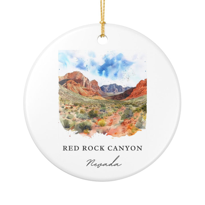 Red Rock Canyon Nevada Ornament: Unique Red Rock Canyon Souvenir, Red Rock Canyon Nevada Xmas Decor, and Authentic Red Rock Canyon Gift