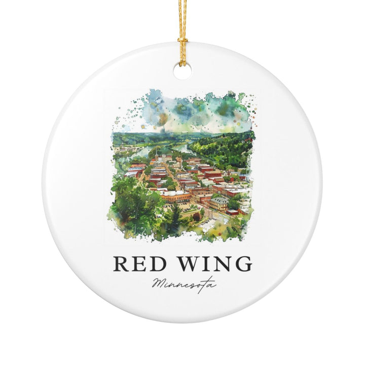 Red Wing Minnesota Ornament: Unique Red Wing Minnesota Souvenir, Red Wing Minnesota Xmas Decor, and Authentic Red Wing Minnesota Gift