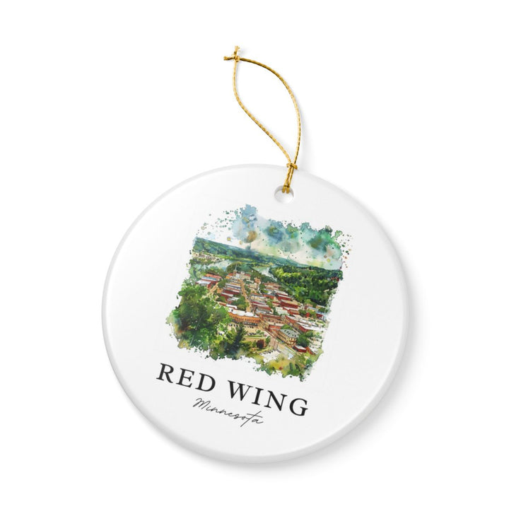 Red Wing Minnesota Ornament: Unique Red Wing Minnesota Souvenir, Red Wing Minnesota Xmas Decor, and Authentic Red Wing Minnesota Gift