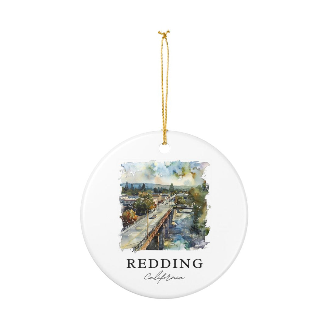 Redding California Ornament: Unique Redding Souvenir, Redding California Xmas Decor, and Authentic Redding Gift