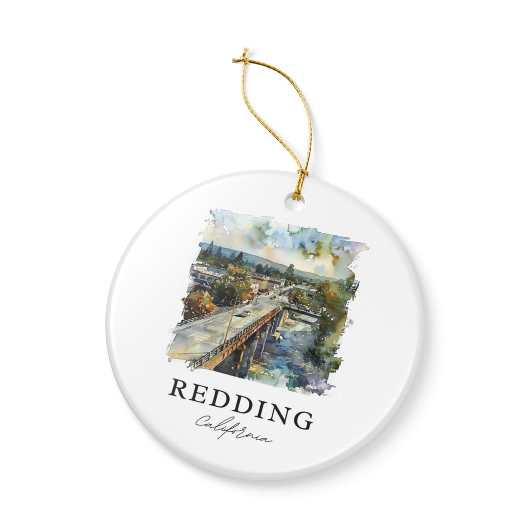 Redding California Ornament: Unique Redding Souvenir, Redding California Xmas Decor, and Authentic Redding Gift