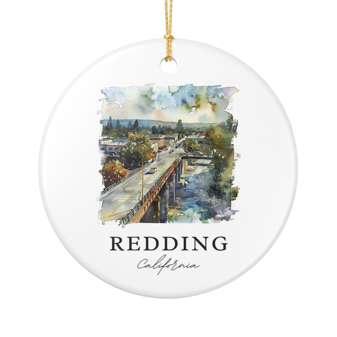 Redding California Ornament: Unique Redding Souvenir, Redding California Xmas Decor, and Authentic Redding Gift