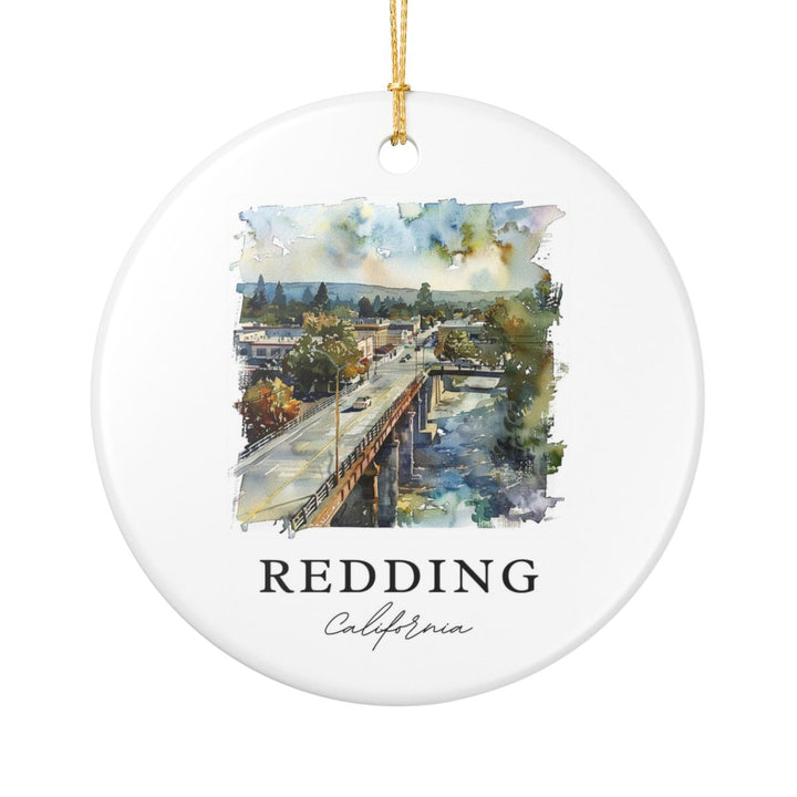 Redding California Ornament: Unique Redding Souvenir, Redding California Xmas Decor, and Authentic Redding Gift