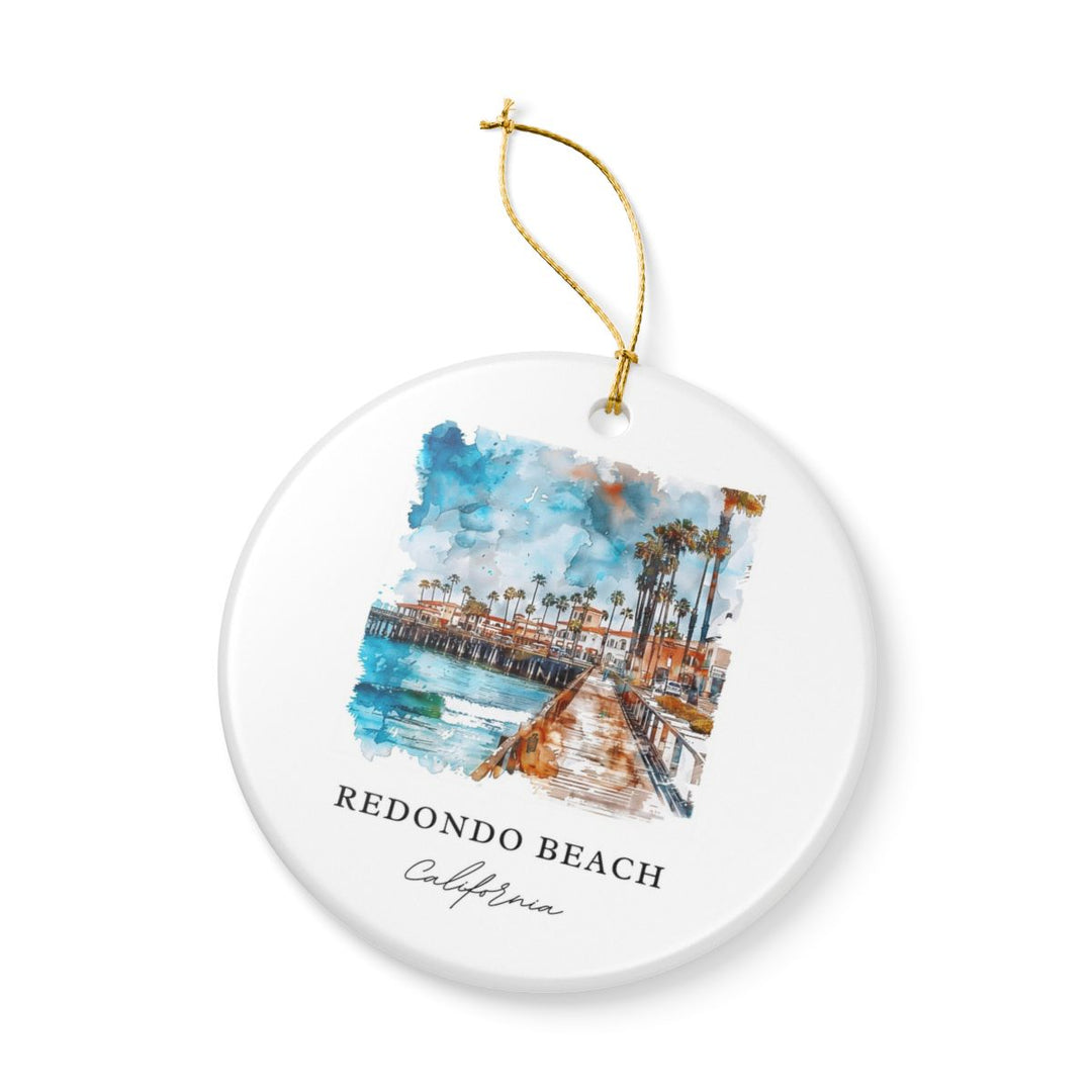 Redondo Beach Ornament: Unique Redondo Beach Souvenir, Redondo Beach Xmas Decor, and Authentic Redondo Beach Gift