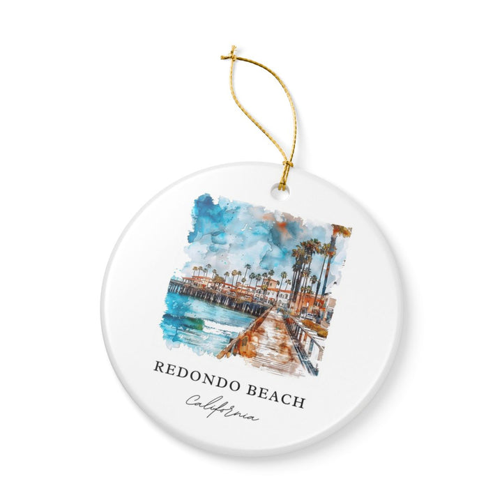 Redondo Beach Ornament: Unique Redondo Beach Souvenir, Redondo Beach Xmas Decor, and Authentic Redondo Beach Gift
