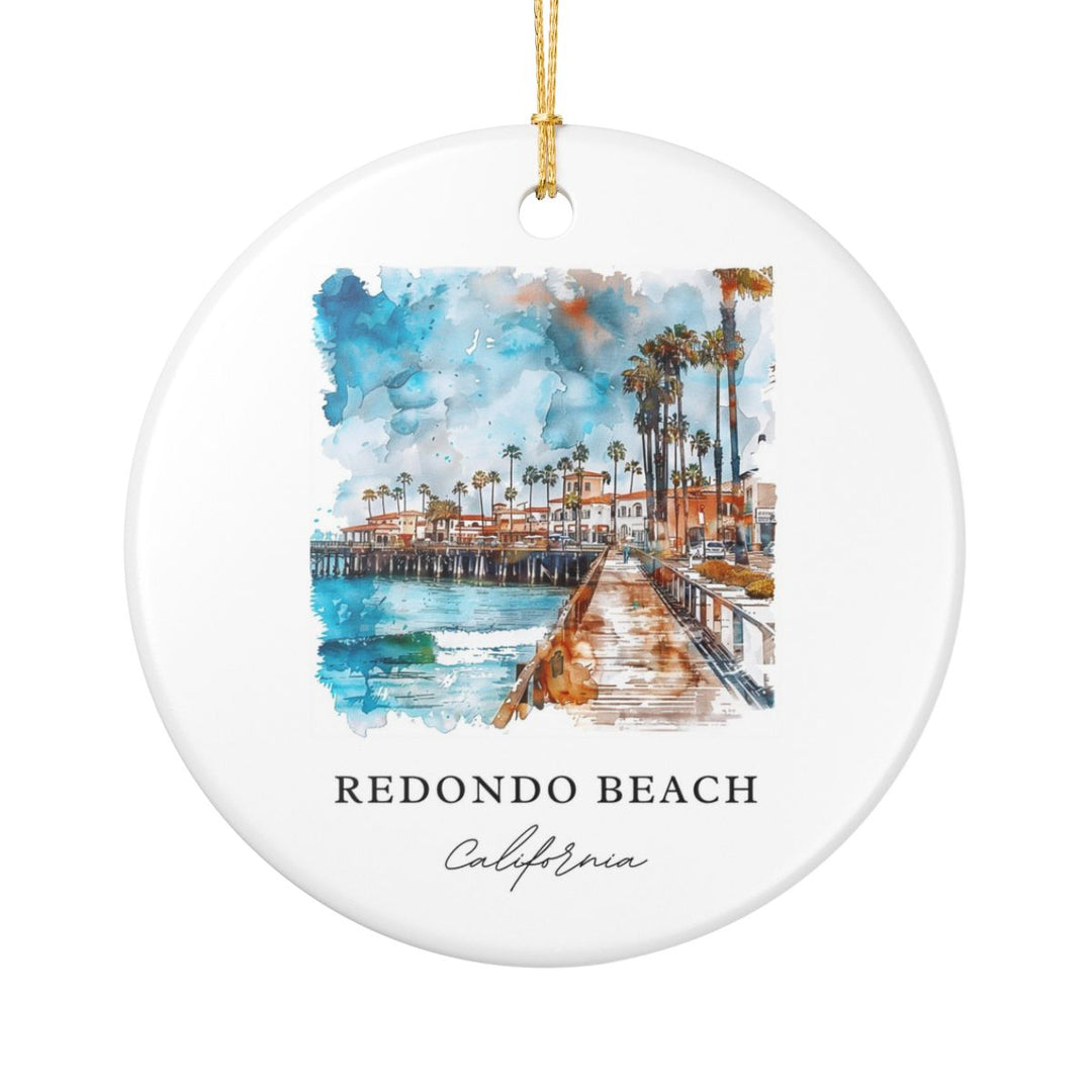 Redondo Beach Ornament: Unique Redondo Beach Souvenir, Redondo Beach Xmas Decor, and Authentic Redondo Beach Gift