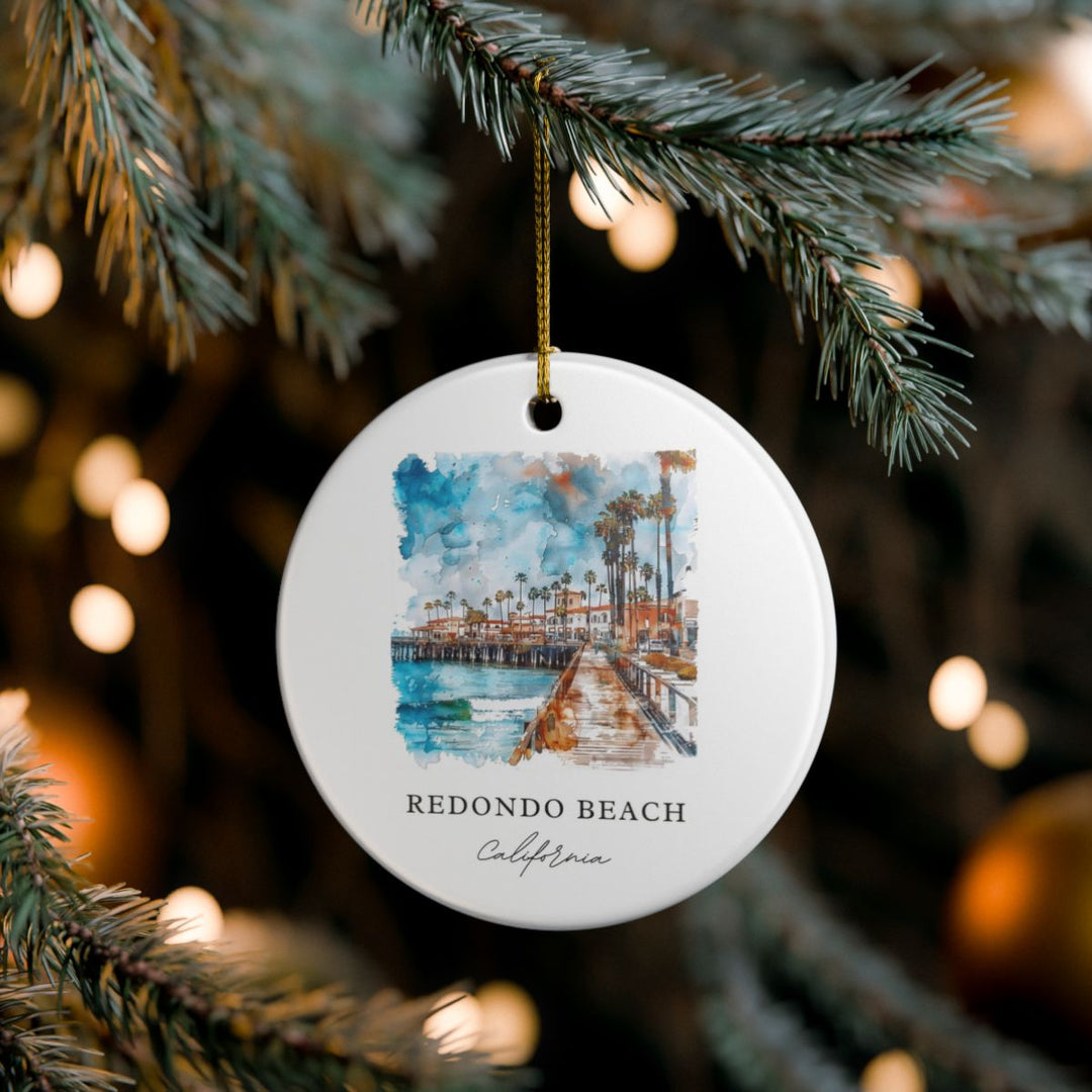 Redondo Beach Ornament: Unique Redondo Beach Souvenir, Redondo Beach Xmas Decor, and Authentic Redondo Beach Gift