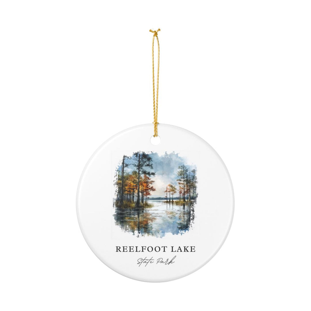 Reelfoot Lake Tennessee USA Ornament: Unique Reelfoot Lake Souvenir, Reelfoot Lake Tennessee Xmas Decor, and Authentic Reelfoot Lake Gift