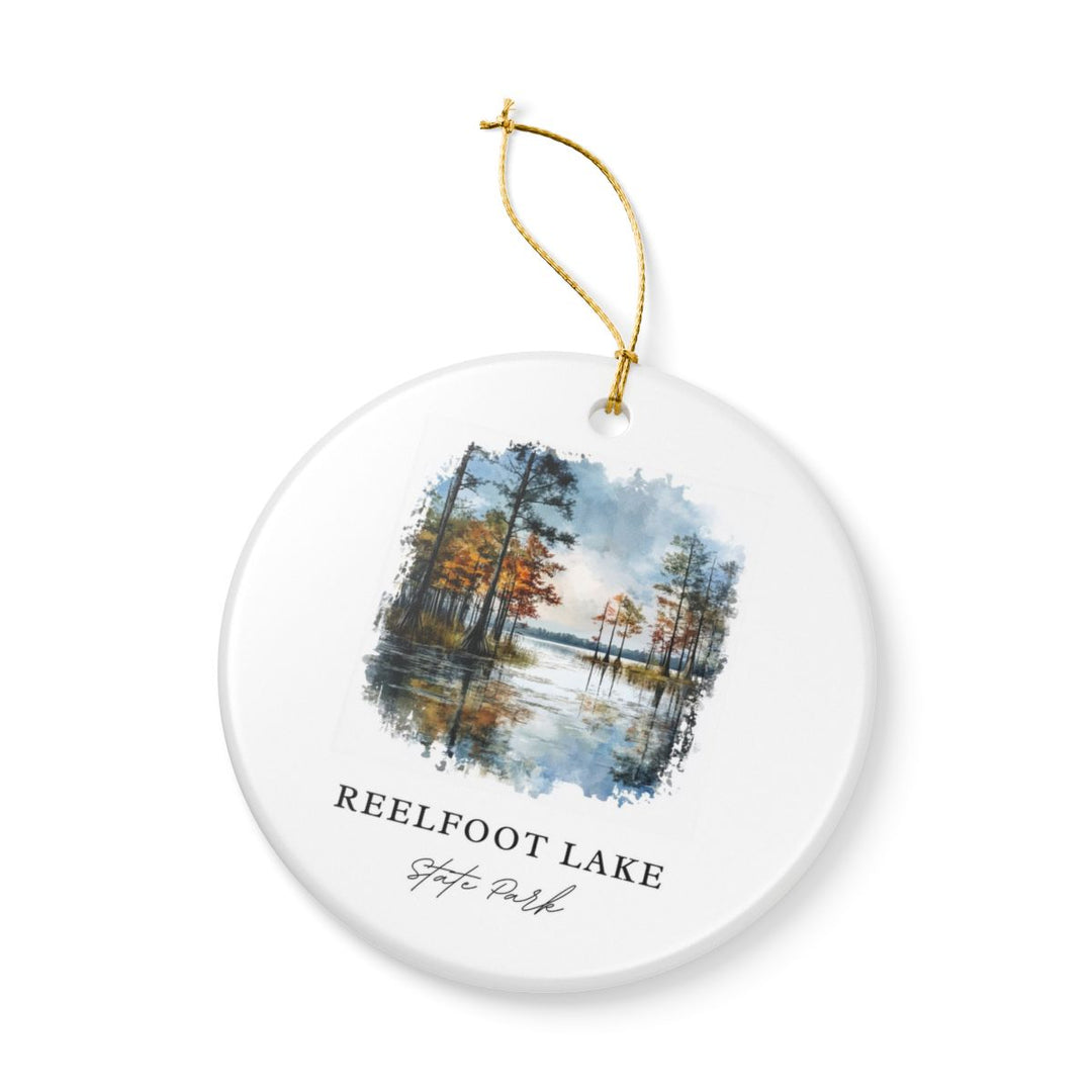 Reelfoot Lake Tennessee USA Ornament: Unique Reelfoot Lake Souvenir, Reelfoot Lake Tennessee Xmas Decor, and Authentic Reelfoot Lake Gift