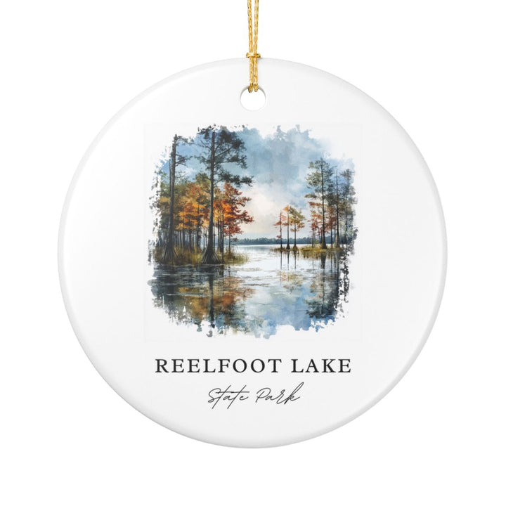 Reelfoot Lake Tennessee USA Ornament: Unique Reelfoot Lake Souvenir, Reelfoot Lake Tennessee Xmas Decor, and Authentic Reelfoot Lake Gift