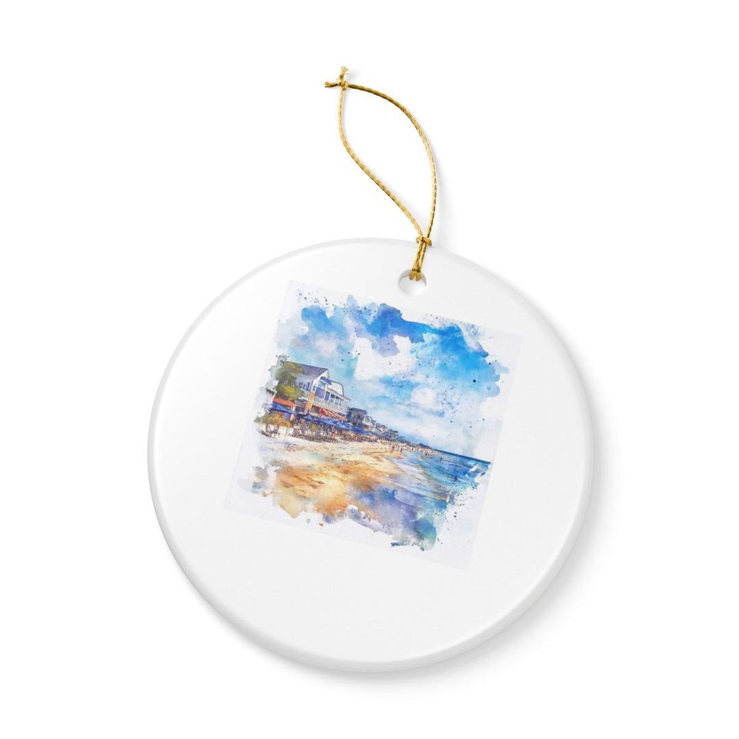 Rehoboth Beach Delaware Ornament: Unique Rehoboth Beach Souvenir, Rehoboth Beach Delaware Xmas Decor, and Authentic Rehoboth Beach Gift