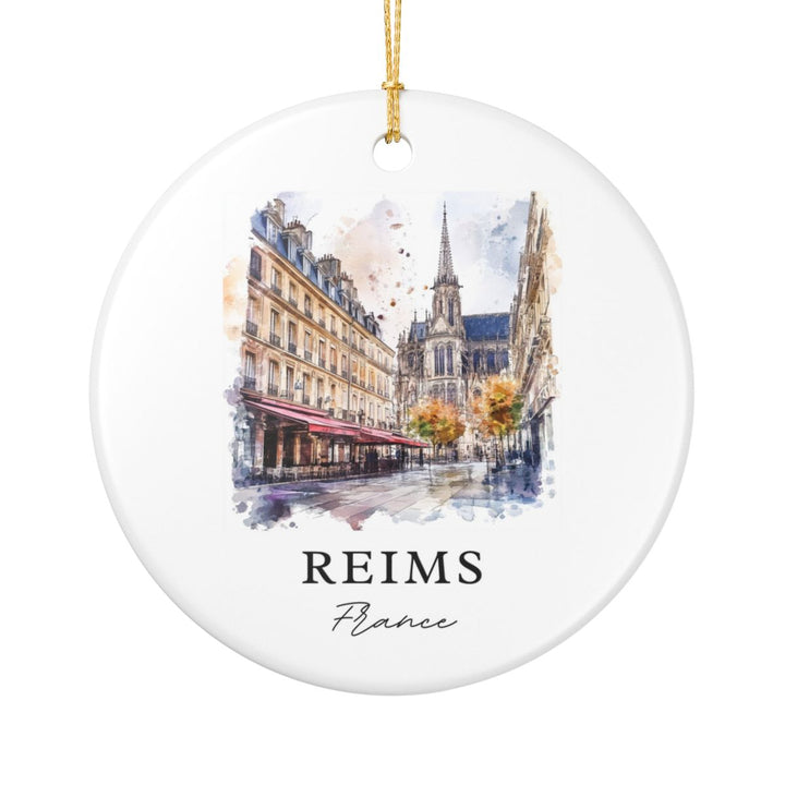 Reims France Ornament: Unique Reims Souvenir, Reims France Xmas Decor, and Authentic Reims Gift