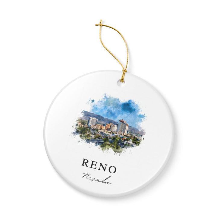 Reno Nevada Ornament: Unique Reno Souvenir, Reno Nevada Xmas Decor, and Authentic Reno Gift