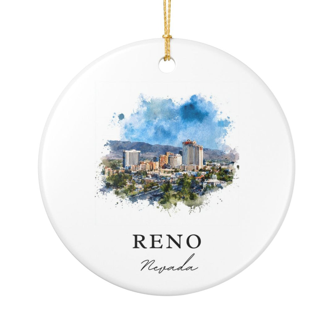 Reno Nevada Ornament: Unique Reno Souvenir, Reno Nevada Xmas Decor, and Authentic Reno Gift