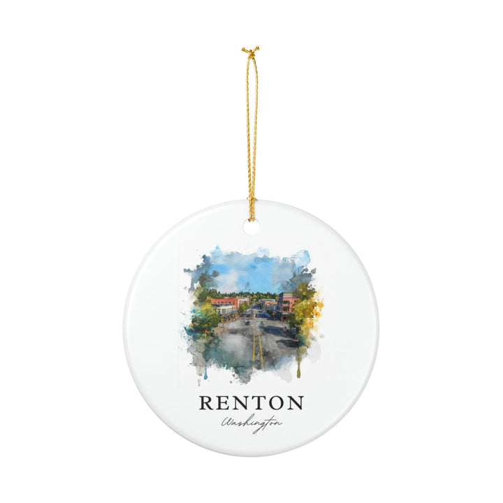 Renton WA Ornament: Unique Renton Souvenir, Renton Washington Xmas Decor, and Authentic Renton Gift