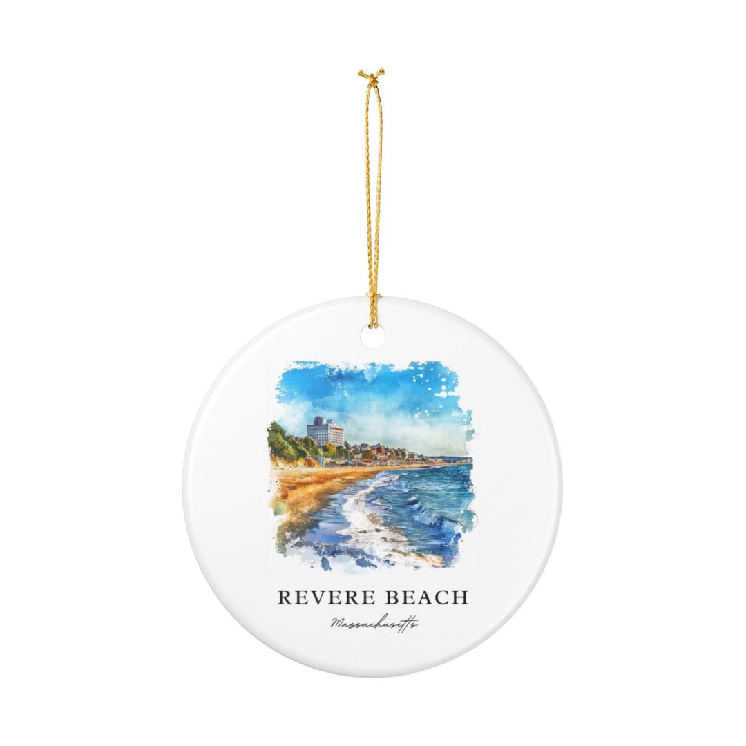 Revere Beach Massachusetts Ornament: Unique Revere Beach Massachusetts Souvenir, Revere Beach Massachusetts Xmas Decor