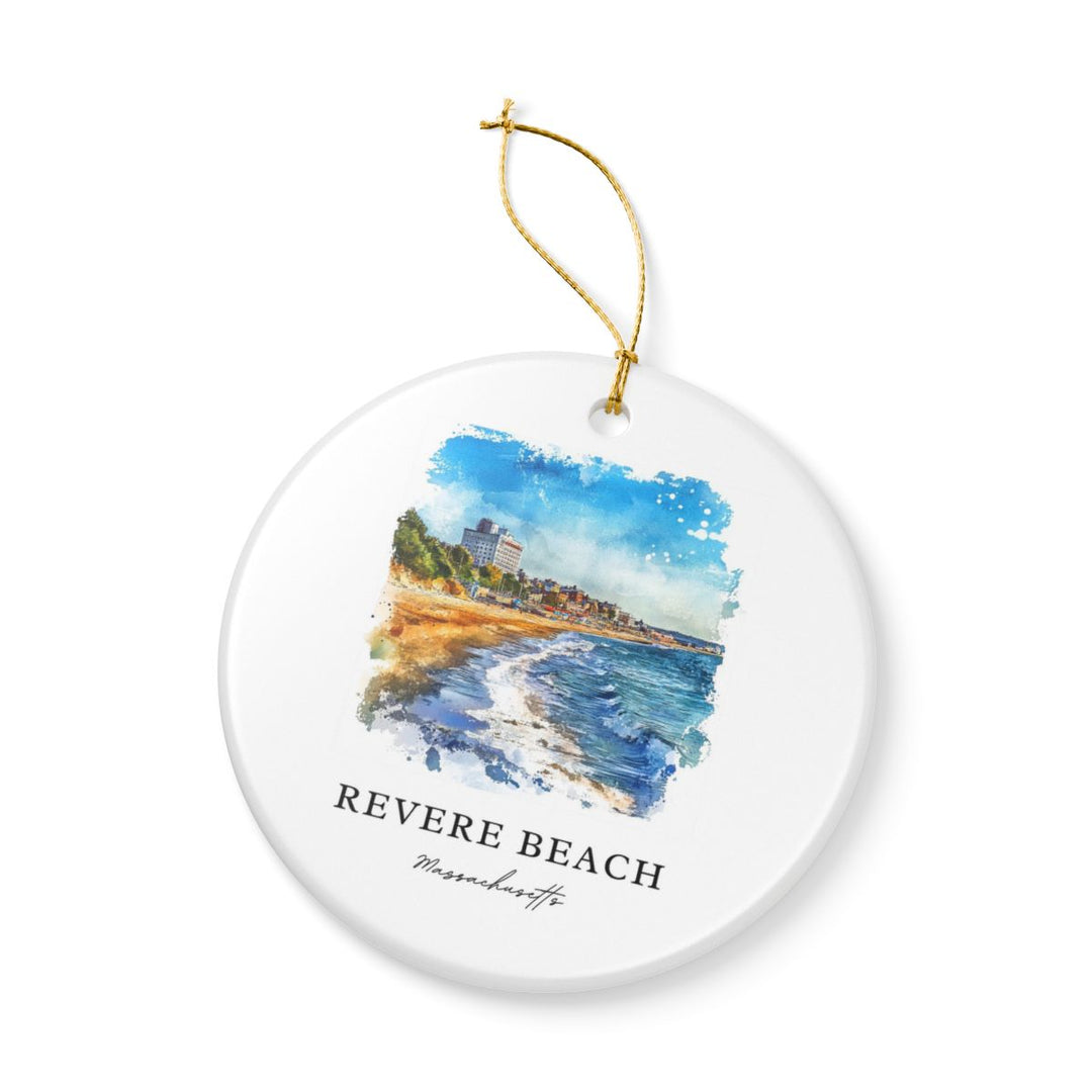 Revere Beach Massachusetts Ornament: Unique Revere Beach Massachusetts Souvenir, Revere Beach Massachusetts Xmas Decor