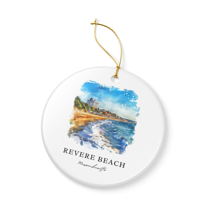 Revere Beach Massachusetts Ornament: Unique Revere Beach Massachusetts Souvenir, Revere Beach Massachusetts Xmas Decor