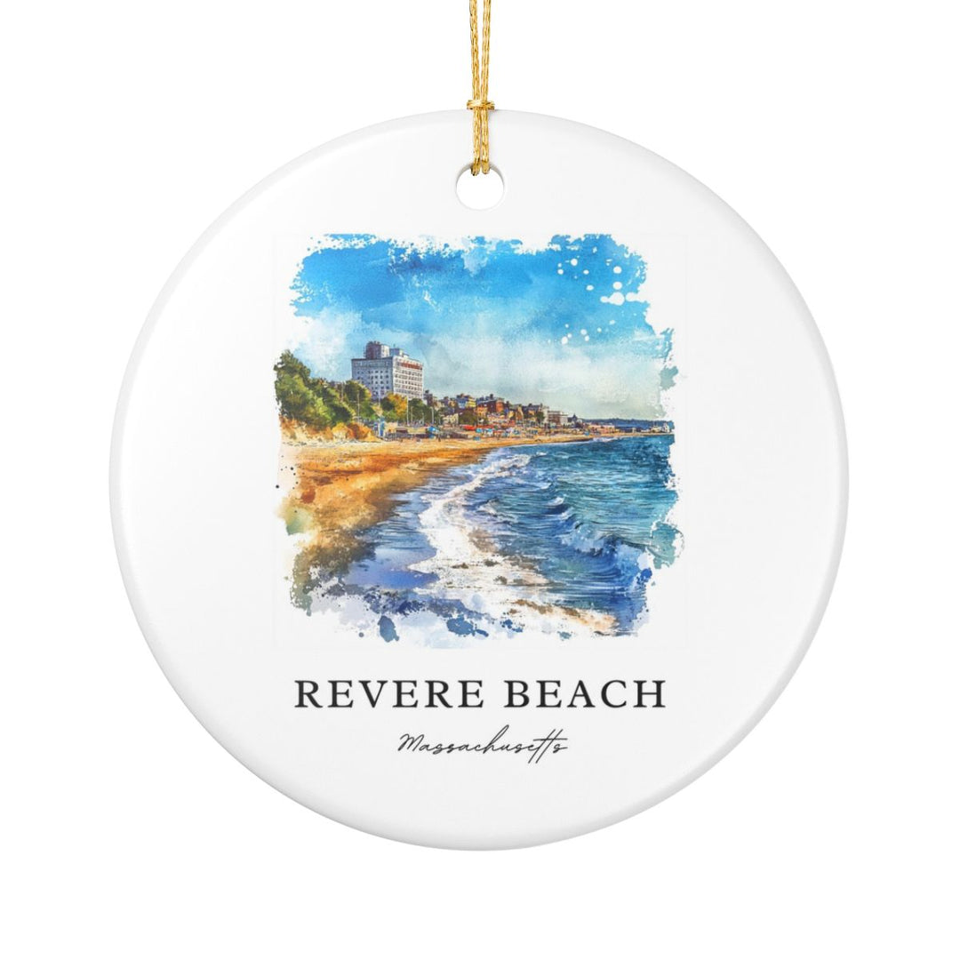 Revere Beach Massachusetts Ornament: Unique Revere Beach Massachusetts Souvenir, Revere Beach Massachusetts Xmas Decor