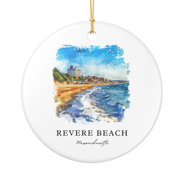 Revere Beach Massachusetts Ornament: Unique Revere Beach Massachusetts Souvenir, Revere Beach Massachusetts Xmas Decor