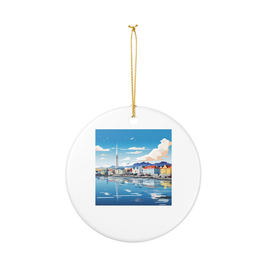 Reykjavik Iceland Ornament: Unique Reykjavik Souvenir, Reykjavik Iceland Xmas Decor, and Authentic Reykjavik Gift