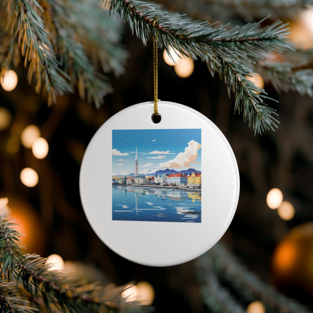 Reykjavik Iceland Ornament: Unique Reykjavik Souvenir, Reykjavik Iceland Xmas Decor, and Authentic Reykjavik Gift