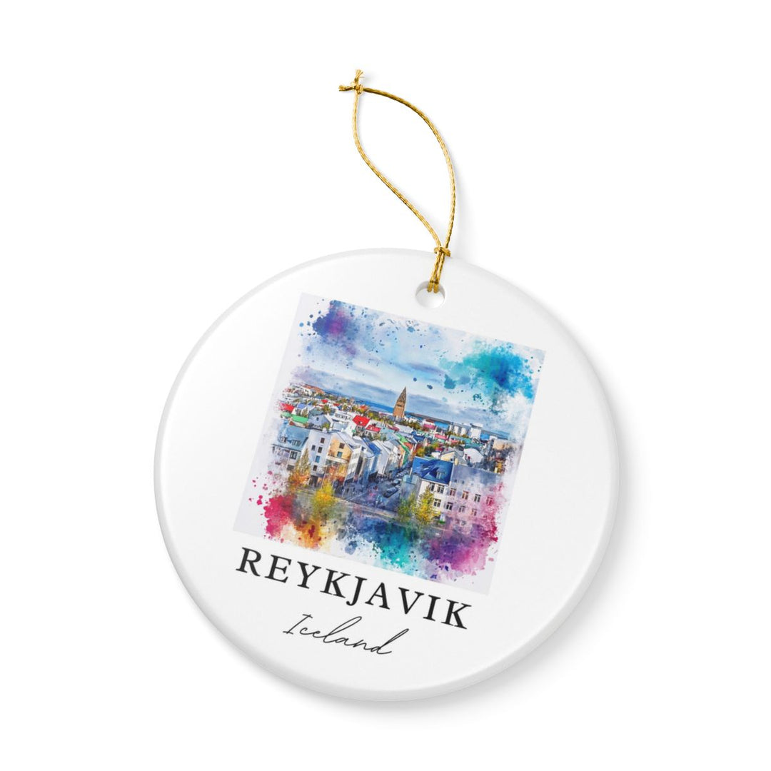 Reykjavik Iceland Ornament: Unique Reykjavik Souvenir, Reykjavik Iceland Xmas Decor, and Authentic Reykjavik Gift