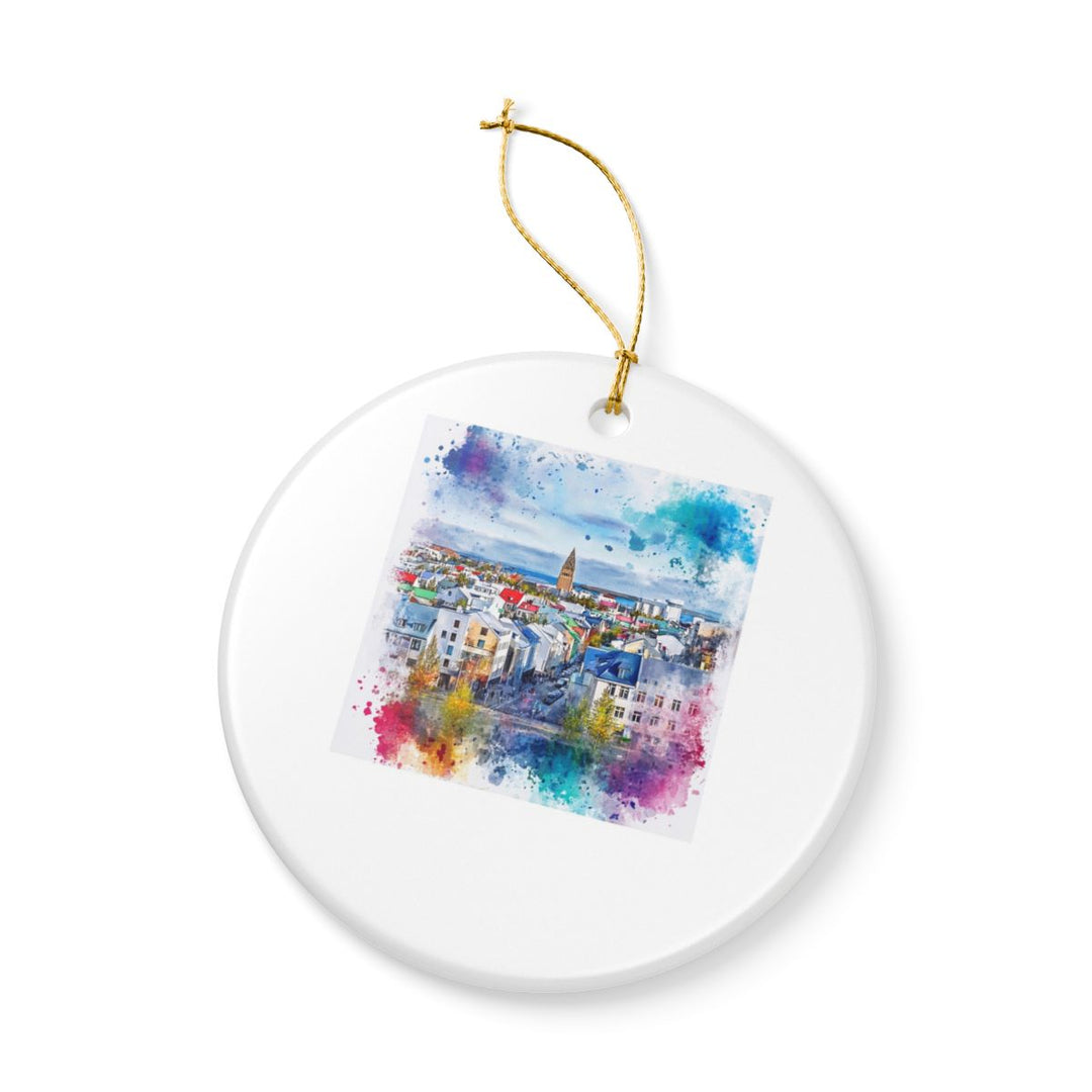 Reykjavik Iceland Ornament: Unique Reykjavik Souvenir, Reykjavik Iceland Xmas Decor, and Authentic Reykjavik Gift