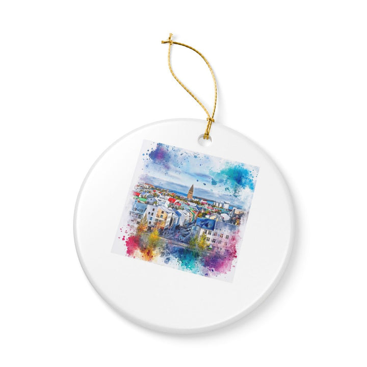 Reykjavik Iceland Ornament: Unique Reykjavik Souvenir, Reykjavik Iceland Xmas Decor, and Authentic Reykjavik Gift