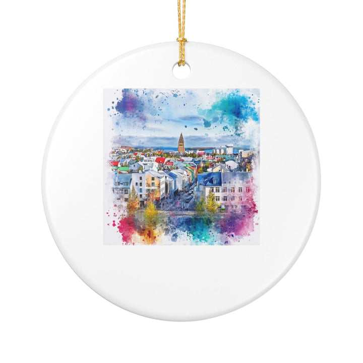 Reykjavik Iceland Ornament: Unique Reykjavik Souvenir, Reykjavik Iceland Xmas Decor, and Authentic Reykjavik Gift