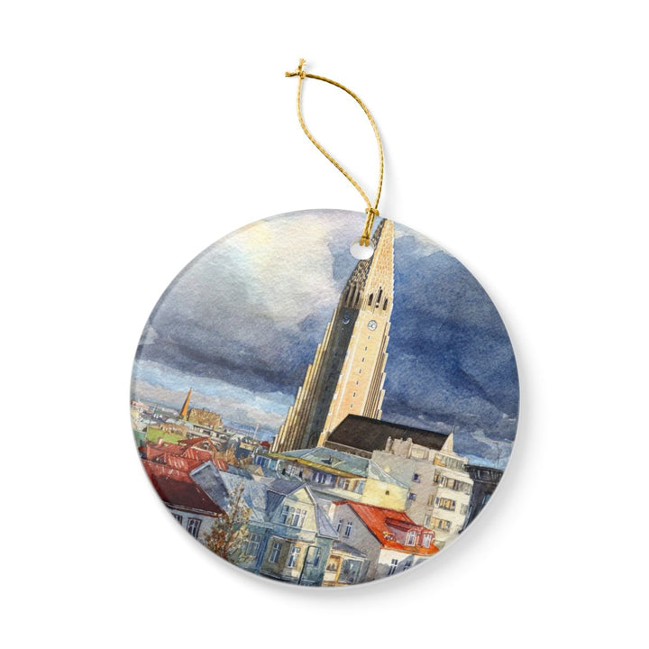 Reykjavik Iceland Ornament: Unique Reykjavik Souvenir, Reykjavik Iceland Xmas Decor, and Authentic Reykjavik Gift