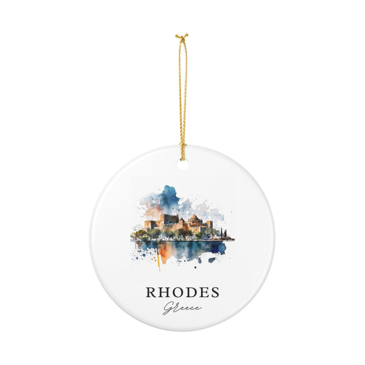 Rhodes Greece Ornament: Unique Rhodes Greece Souvenir, Rhodes Greece Xmas Decor, and Authentic Rhodes Greece Gift