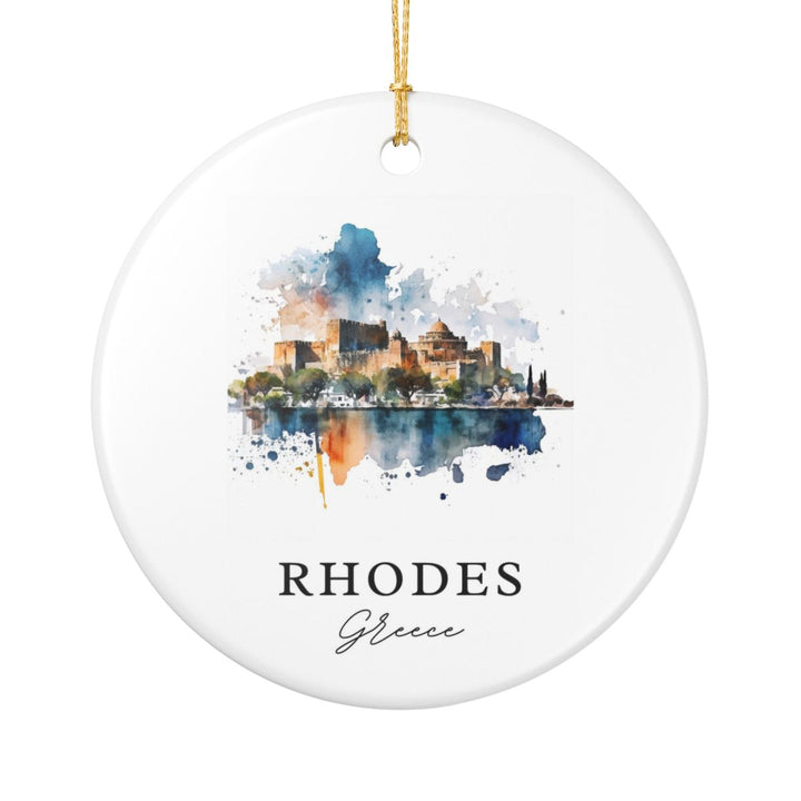 Rhodes Greece Ornament: Unique Rhodes Greece Souvenir, Rhodes Greece Xmas Decor, and Authentic Rhodes Greece Gift
