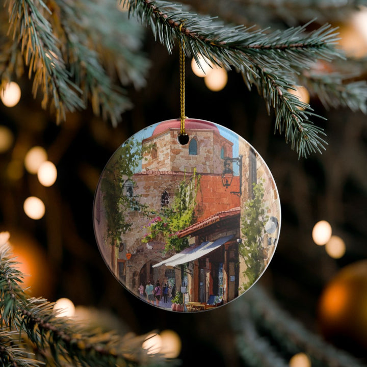 Rhodes Greece Ornament: Unique Rhodes Greece Souvenir, Rhodes Greece Xmas Decor, and Authentic Rhodes Greece Gift