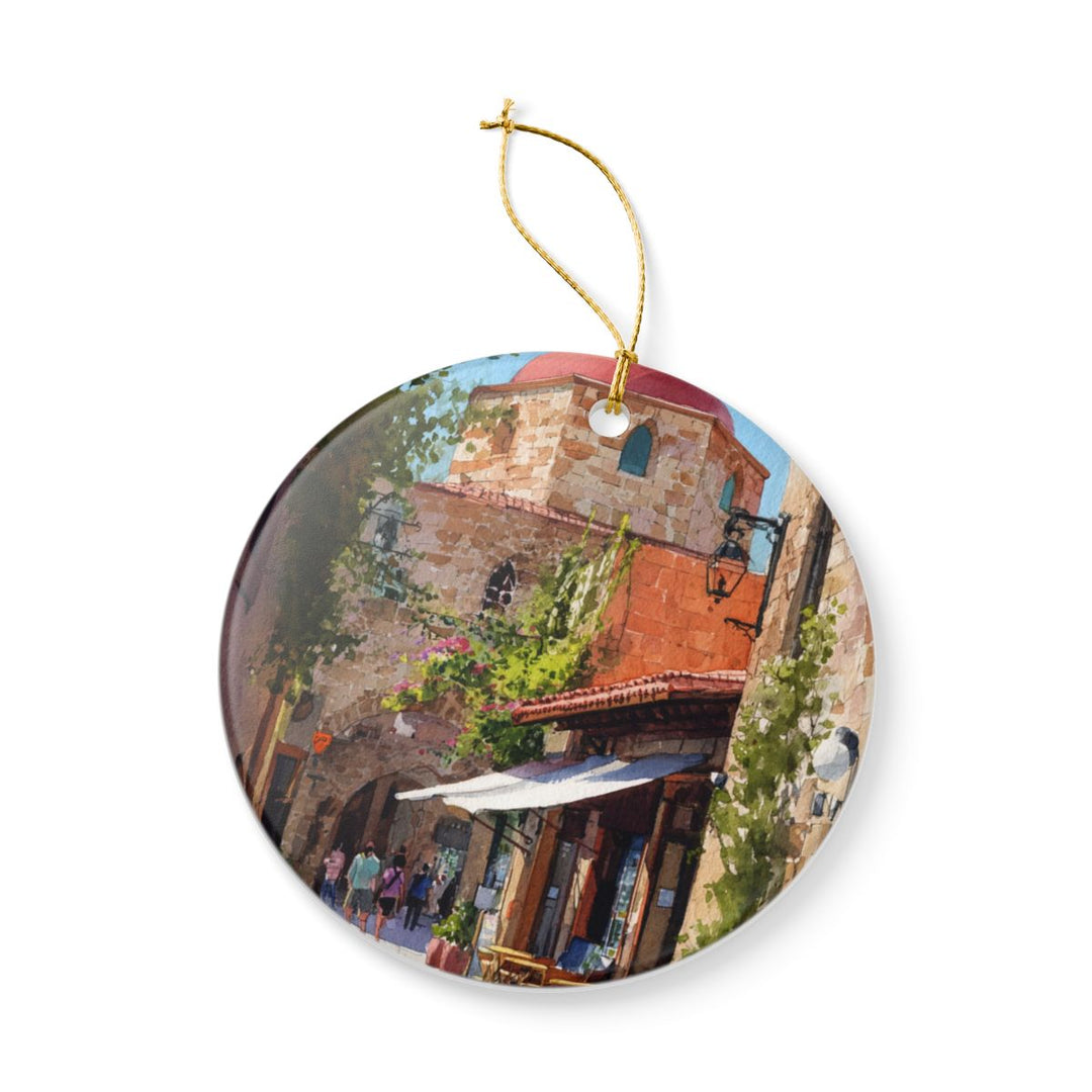Rhodes Greece Ornament: Unique Rhodes Greece Souvenir, Rhodes Greece Xmas Decor, and Authentic Rhodes Greece Gift