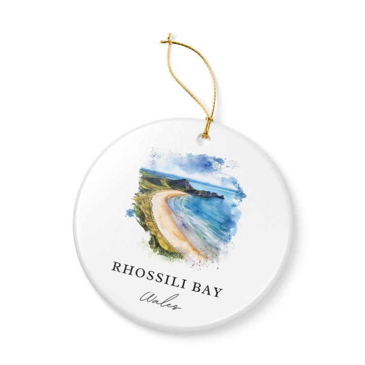 Rhossili Bay Ornament: Unique Rhossili Bay Souvenir, Rhossili Bay Xmas Decor, and Authentic Rhossili Bay Gift