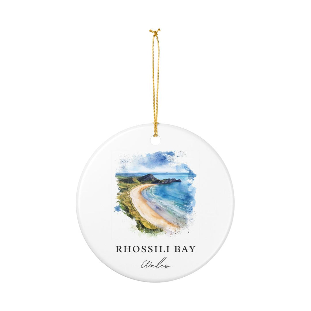 Rhossili Bay Ornament: Unique Rhossili Bay Souvenir, Rhossili Bay Xmas Decor, and Authentic Rhossili Bay Gift