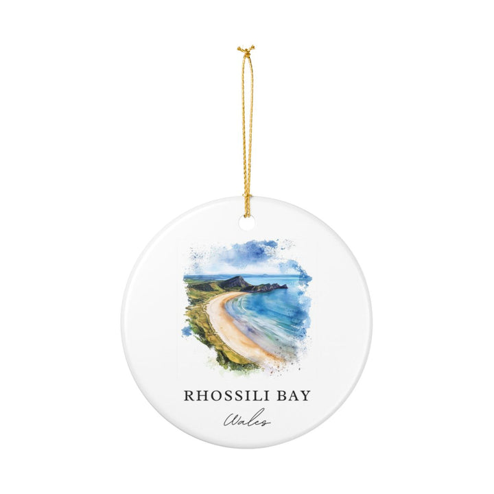 Rhossili Bay Ornament: Unique Rhossili Bay Souvenir, Rhossili Bay Xmas Decor, and Authentic Rhossili Bay Gift