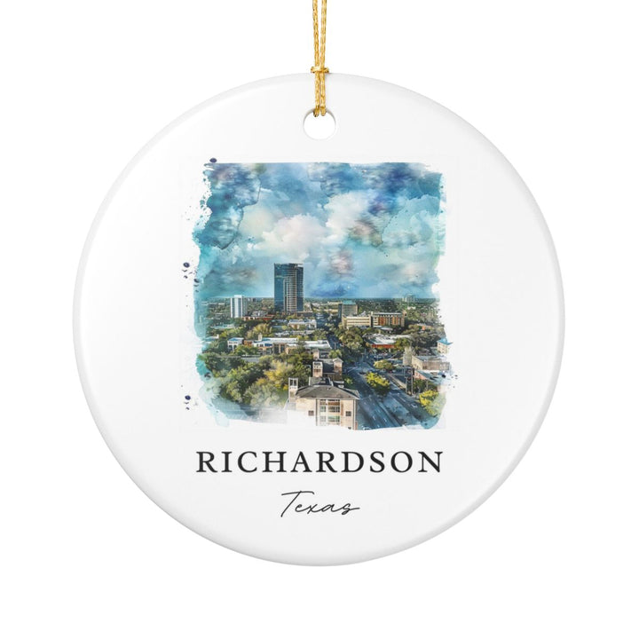 Richardson Texas Ornament: Unique Richardson Texas Souvenir, Richardson Texas Xmas Decor, and Authentic Richardson Texas Gift