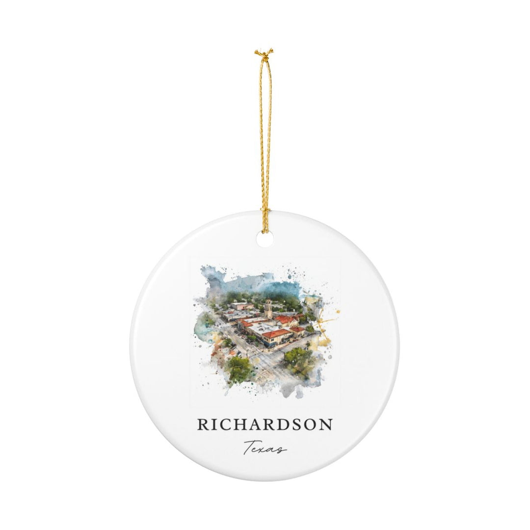 Richardson Texas Ornament: Unique Richardson Souvenir, Richardson Texas Xmas Decor, and Authentic Richardson Gift