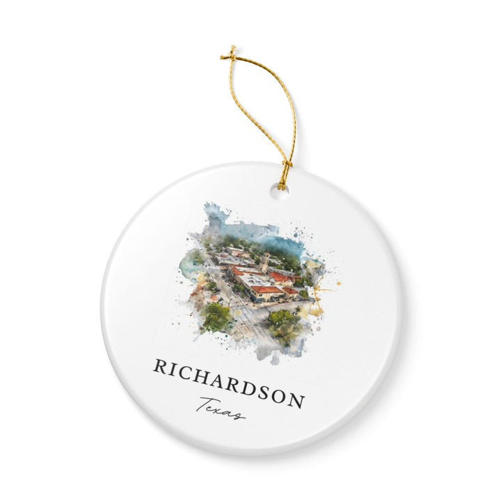 Richardson Texas Ornament: Unique Richardson Souvenir, Richardson Texas Xmas Decor, and Authentic Richardson Gift
