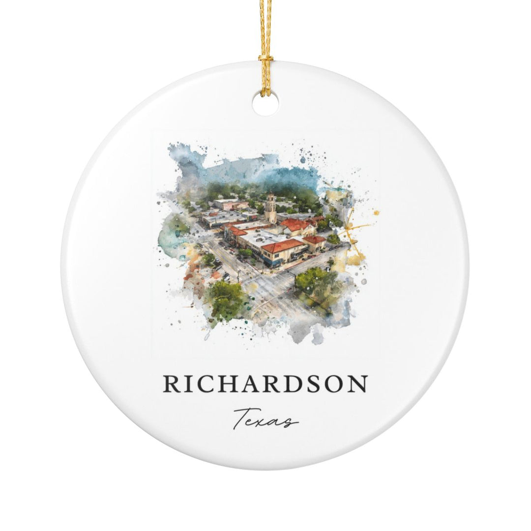 Richardson Texas Ornament: Unique Richardson Souvenir, Richardson Texas Xmas Decor, and Authentic Richardson Gift
