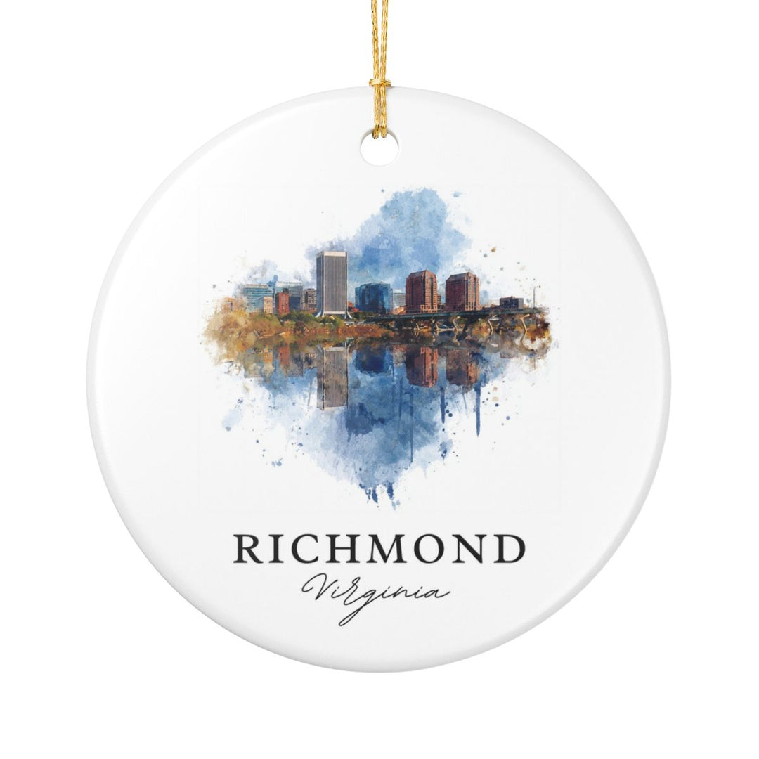 Richmond VA Ornament: Unique Richmond Souvenir, Richmond Virginia Xmas Decor, and Authentic Richmond Gift