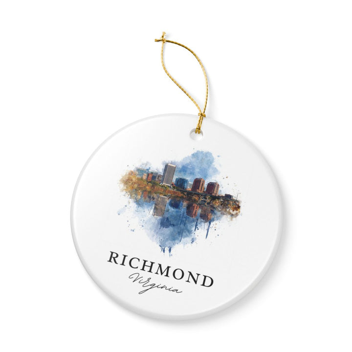 Richmond VA Ornament: Unique Richmond Souvenir, Richmond Virginia Xmas Decor, and Authentic Richmond Gift