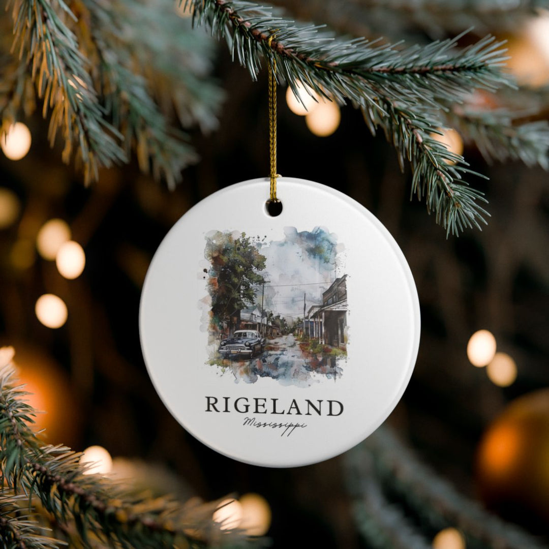 Rigeland Mississippi Ornament: Unique Rigeland Mississippi Souvenir, Rigeland Mississippi Xmas Decor, and Authentic Rigeland Mississippi Gift