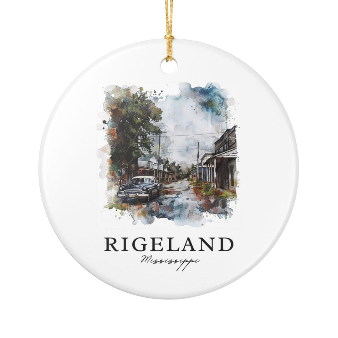 Rigeland Mississippi Ornament: Unique Rigeland Mississippi Souvenir, Rigeland Mississippi Xmas Decor, and Authentic Rigeland Mississippi Gift