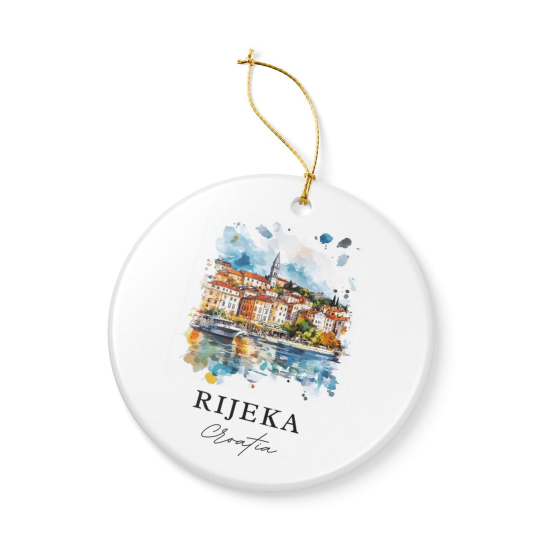 Rijeka Croatia Ornament: Unique Rijeka Souvenir, Rijeka Croatia Xmas Decor, and Authentic Rijeka Gift